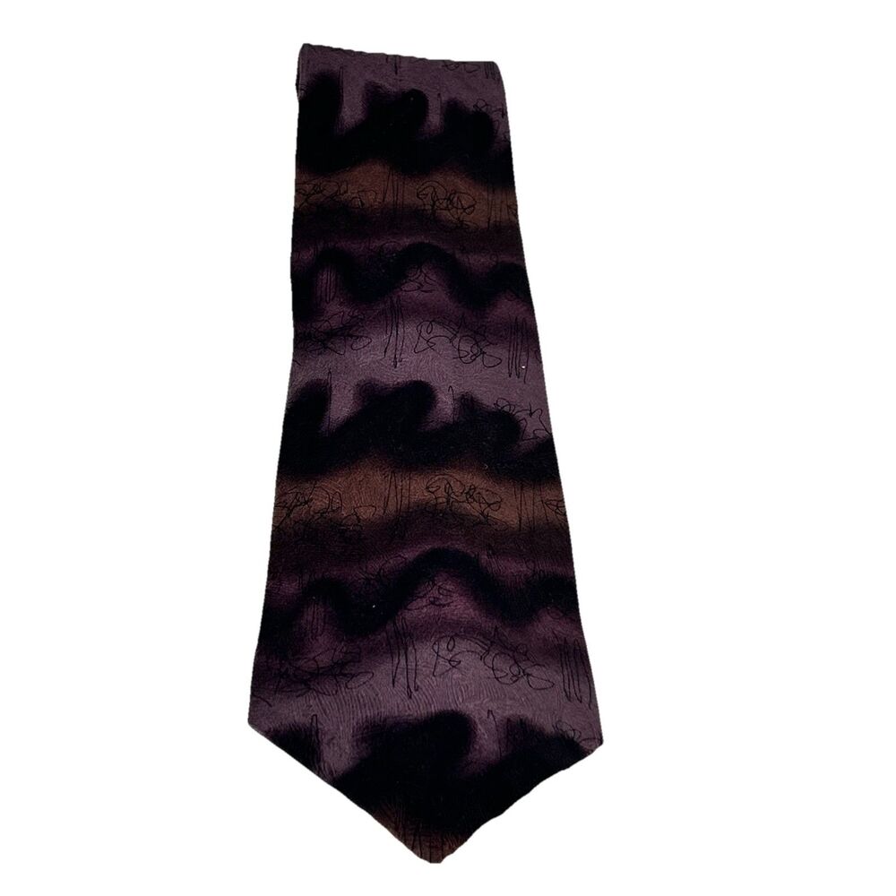 Jerry‎ Garcia Purple Graffiti Design Collection 15 Trees 100% imported silk tie